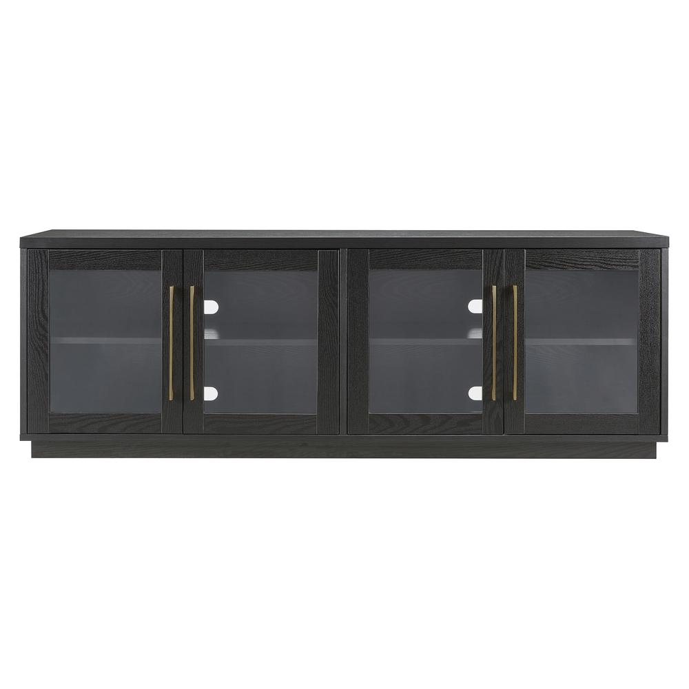 Donovan Rectangular TV Stand for TV's up to 80" in Black Grain. Picture 3