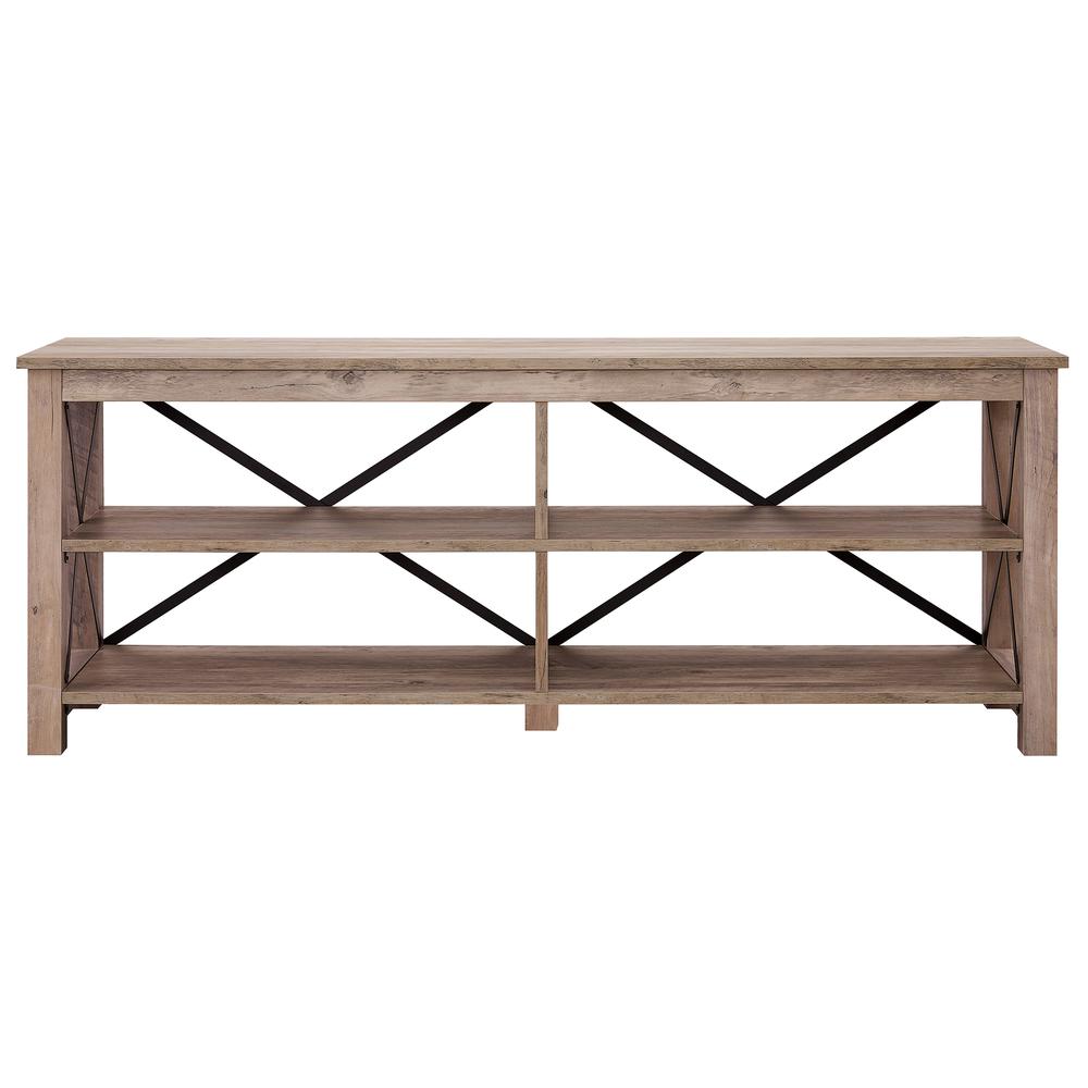 Sawyer Rectangular TV Stand for TV's up to 70" in Gray Oak. Picture 3