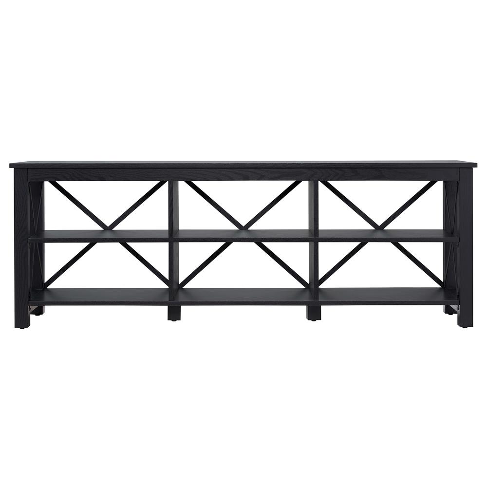 Sawyer Rectangular TV Stand for TV's up to 80" in Black. Picture 4