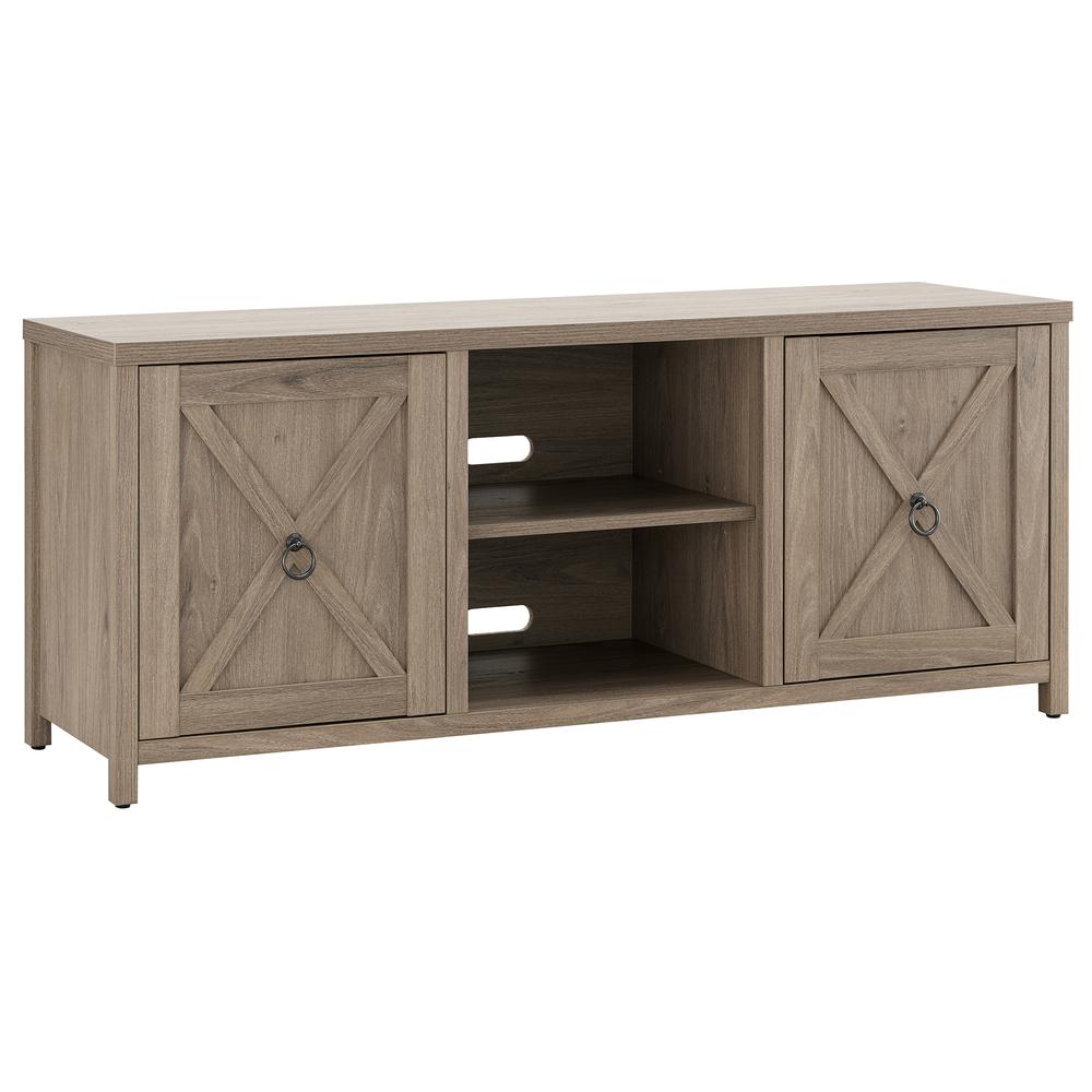 Granger Rectangular TV Stand for TV's up to 65" in Antiqued Gray Oak. Picture 1