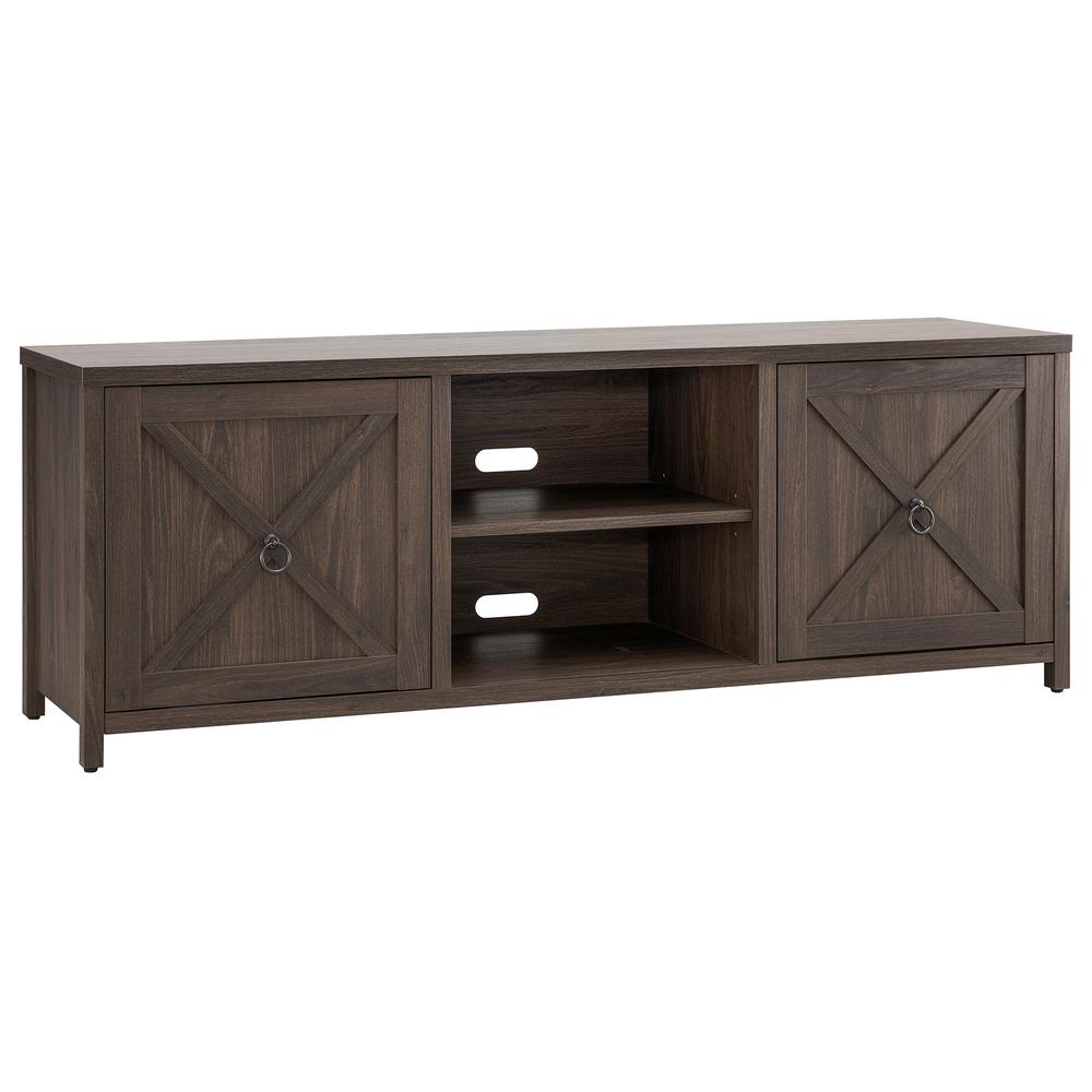 Granger Rectangular TV Stand for TV's up to 80" in Alder Brown. Picture 1