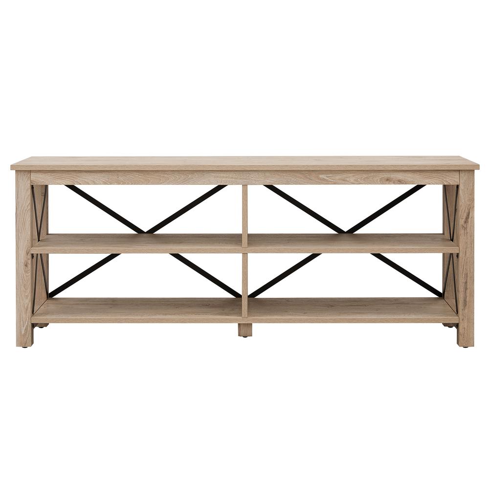 Sawyer Rectangular TV Stand for TV's up to 70" in White Oak. Picture 3