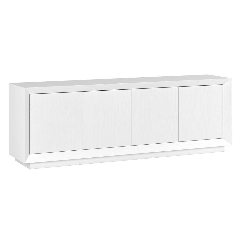 Oswald Rectangular TV Stand for TV's up to 75" in White. Picture 1
