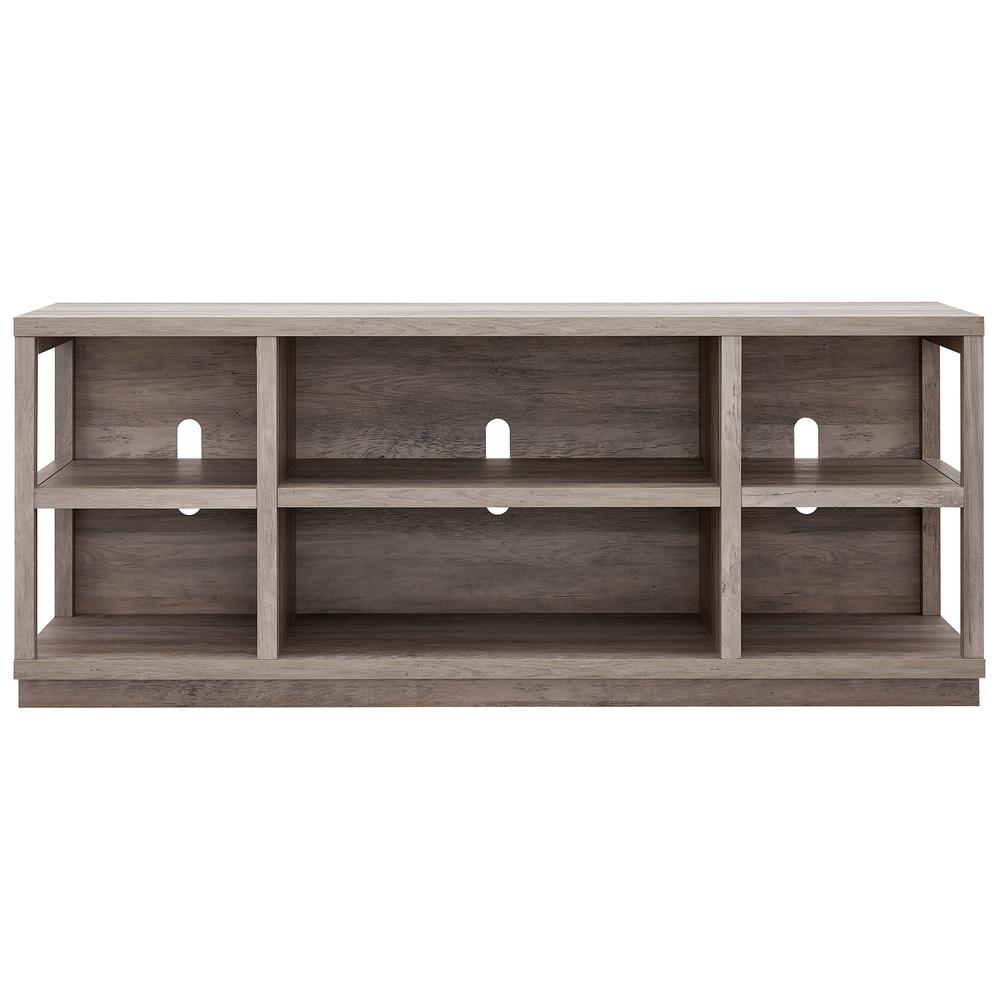 Freya Rectangular TV Stand for TV's up to 65" in Gray Oak. Picture 3