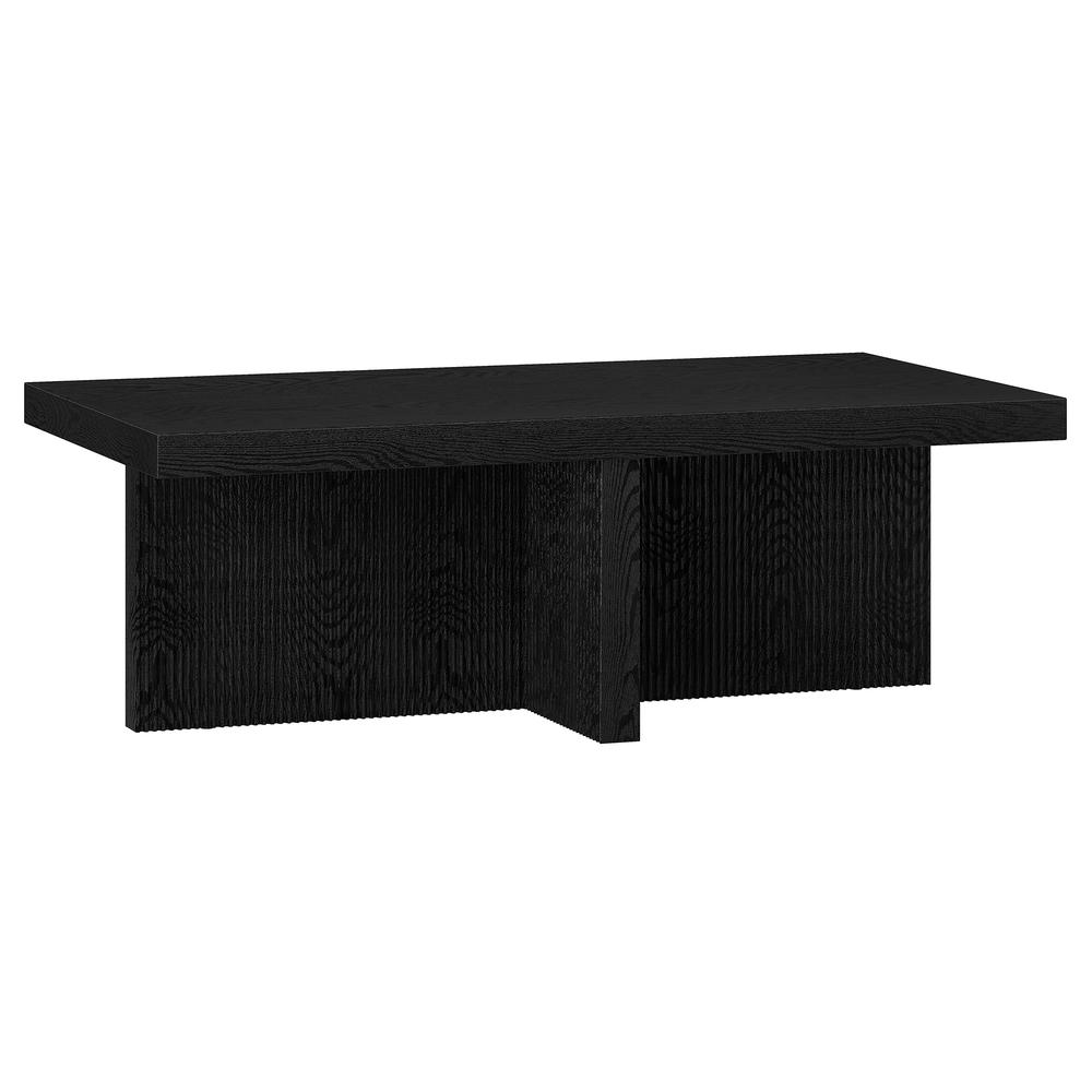 Holm 44" Wide Rectangular Coffee Table in Black Grain. Picture 1