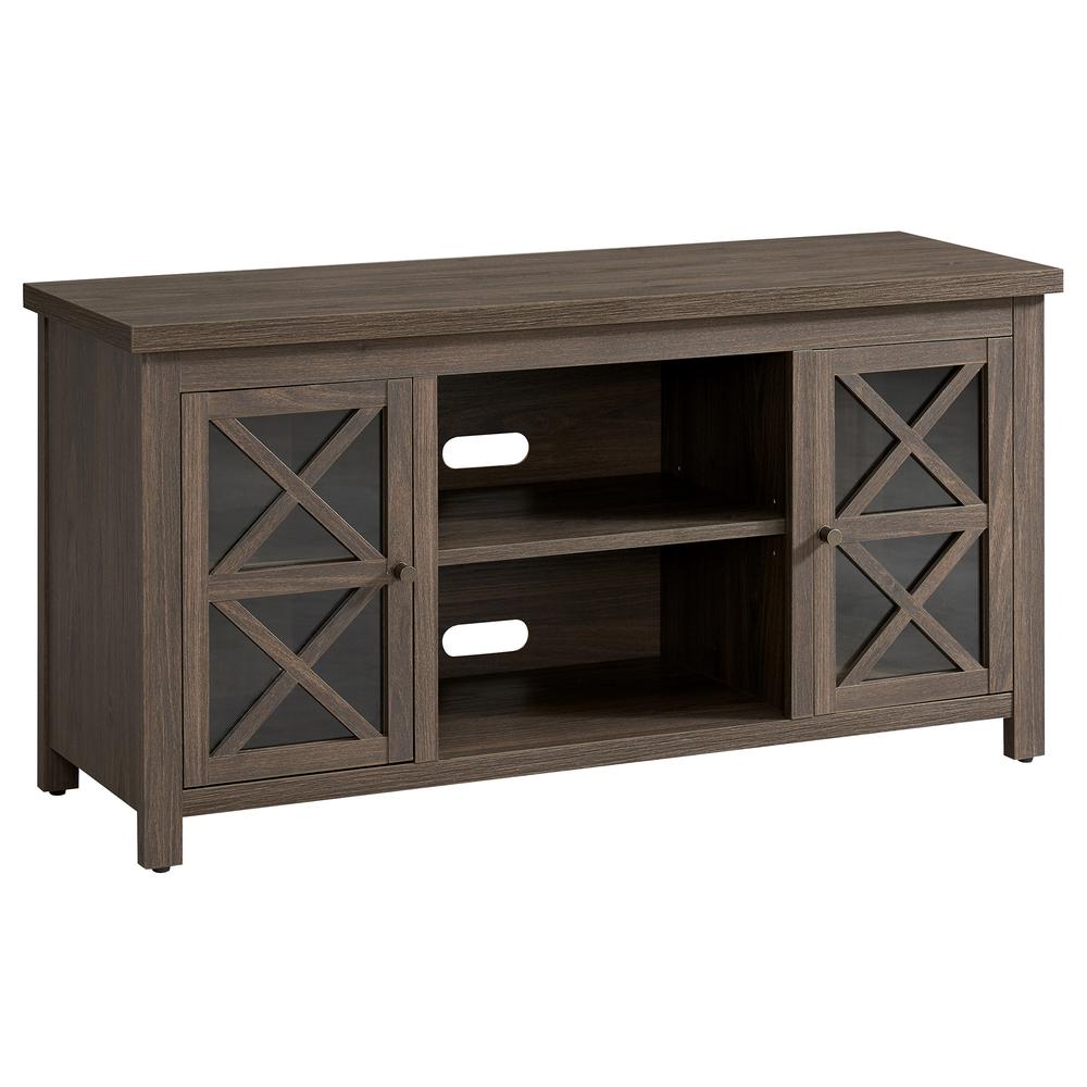 Colton Rectangular TV Stand for TV's up to 55" in Alder Brown. Picture 1