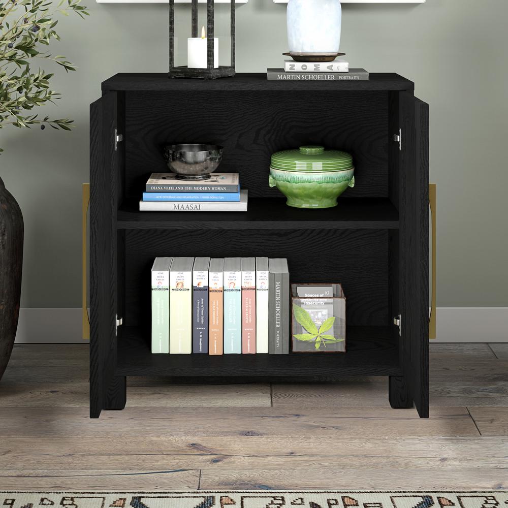 Chabot 28" Wide Rectangular Accent Cabinet in Black Grain. Picture 5