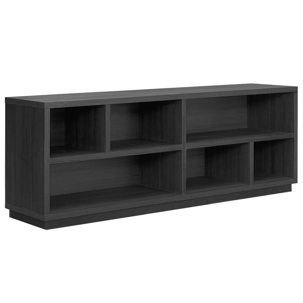 Bowman Rectangular TV Stand for TV's up to 75" in Charcoal Gray. Picture 1