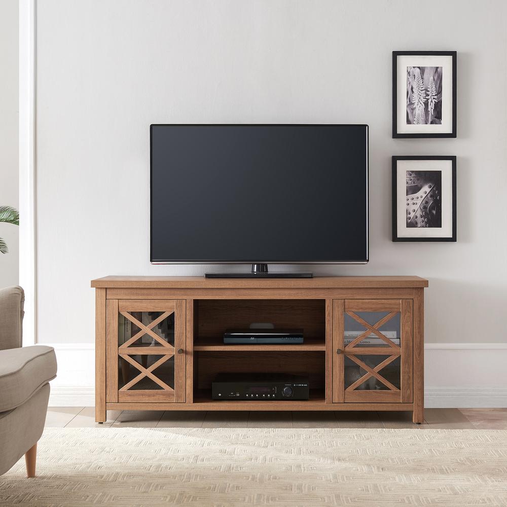 Colton Rectangular TV Stand for TV's up to 65" in Golden Oak. Picture 4