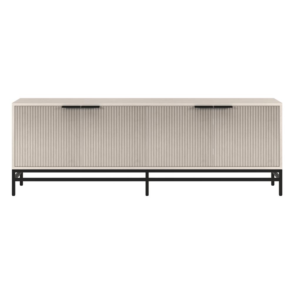 Montello Rectangular TV Stand for TV's up to 78" in Alder White. Picture 2