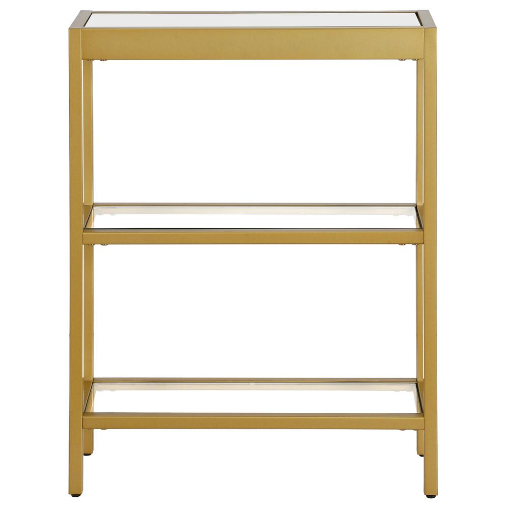 Alexis 22'' Wide Rectangular Console Table in Brass. Picture 3