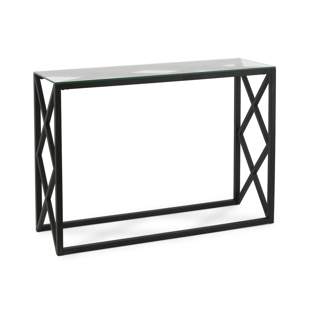 Dixon 42'' Wide Rectangular Console Table in Blackened Bronze. Picture 1