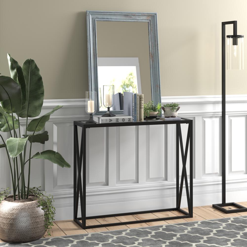 Arlo 36'' Wide Rectangular Console Table in Blackened Bronze. Picture 5