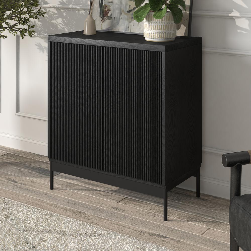 Whitman 28" Wide Rectangular Accent Cabinet in Black Grain. Picture 3