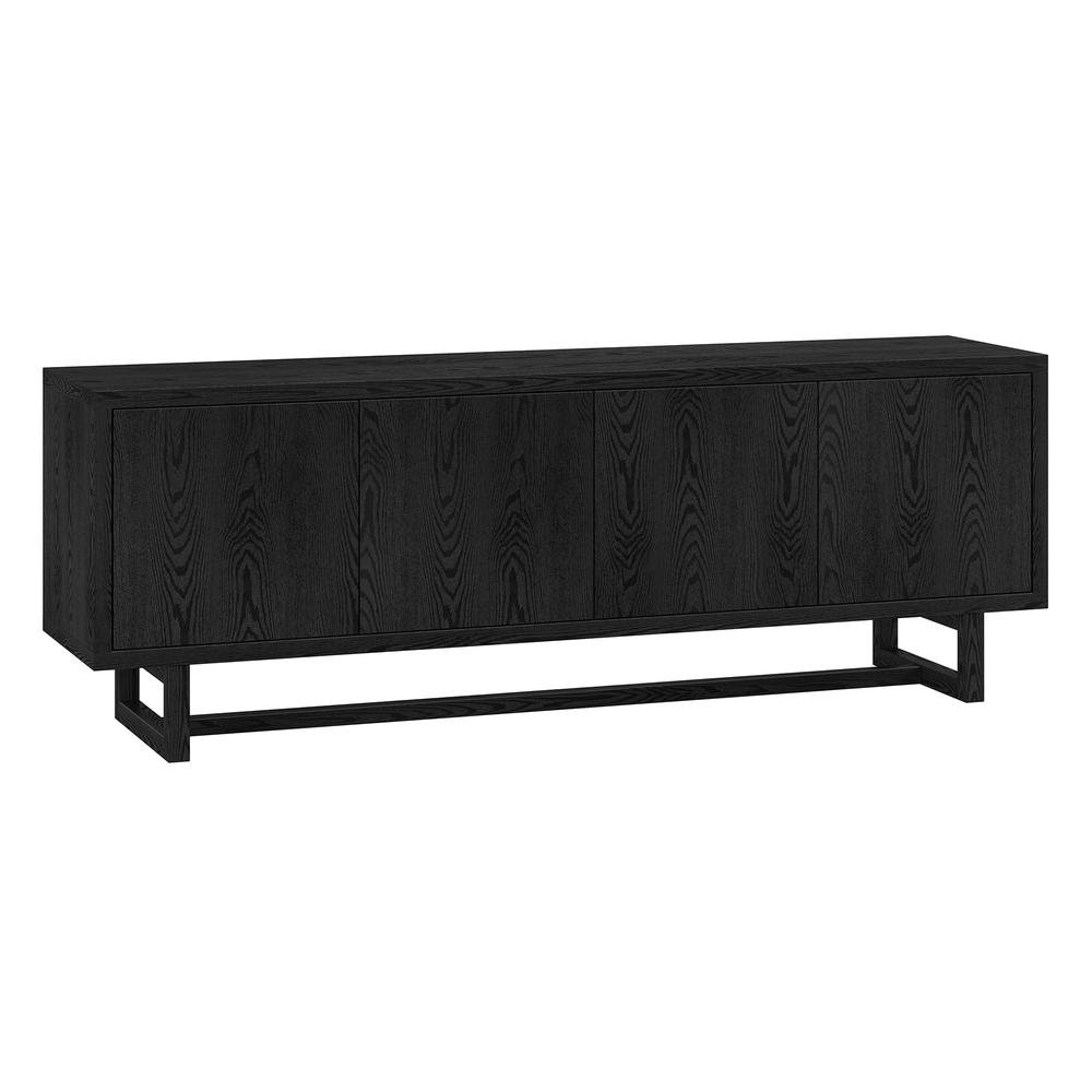 Cutler Rectangular TV Stand for TV's up to 75" in Black Grain. Picture 2