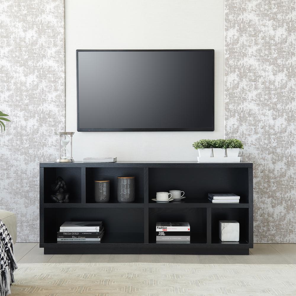 Bowman Rectangular TV Stand for TV's up to 65" in Black Grain. Picture 4