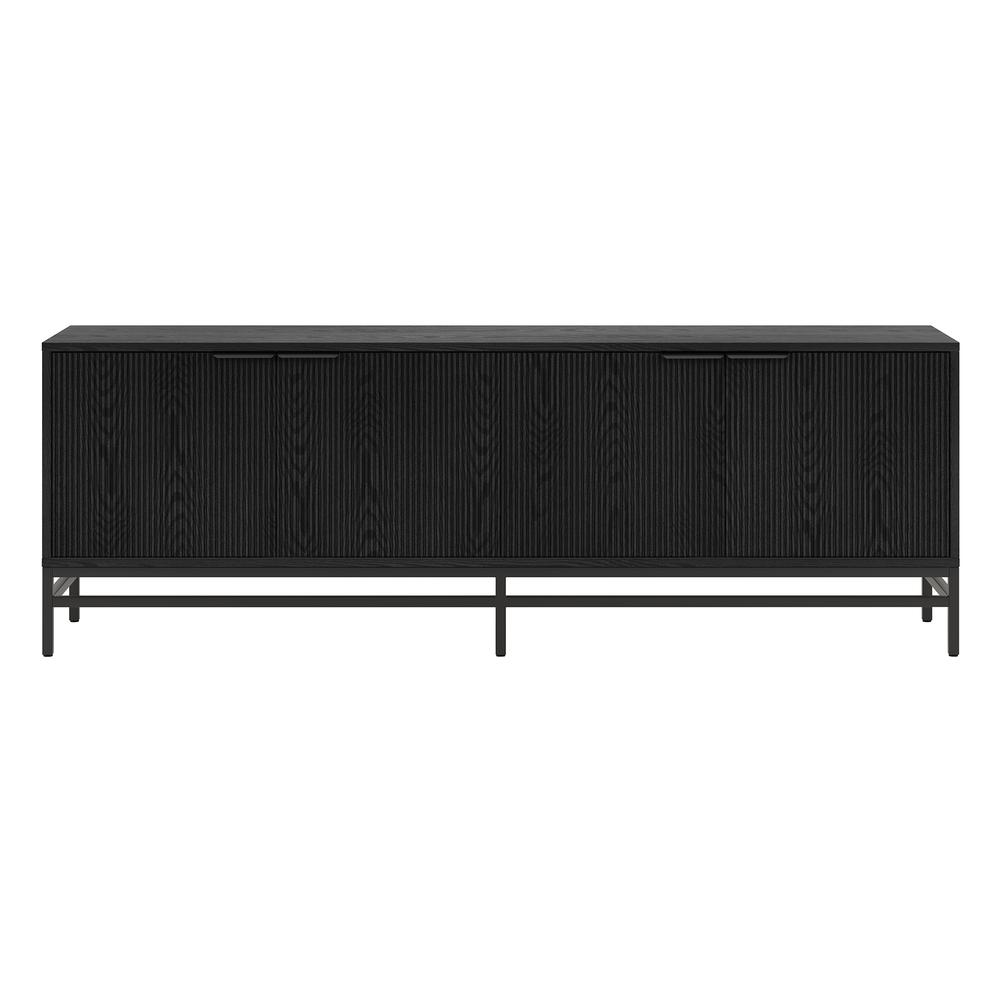 Montello Rectangular TV Stand for TV's up to 78" in Black Grain. Picture 2