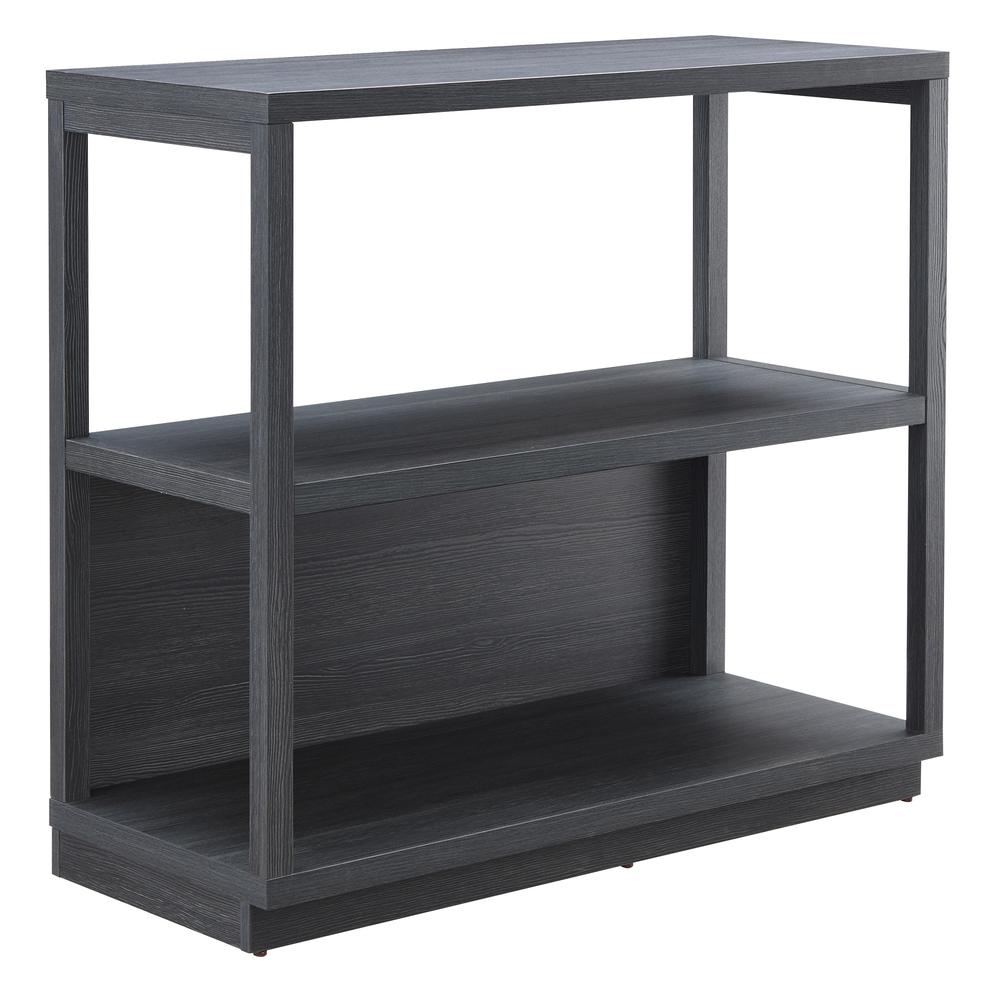 Thalia 33'' Tall Rectangular Bookcase in Charcoal Gray. Picture 1