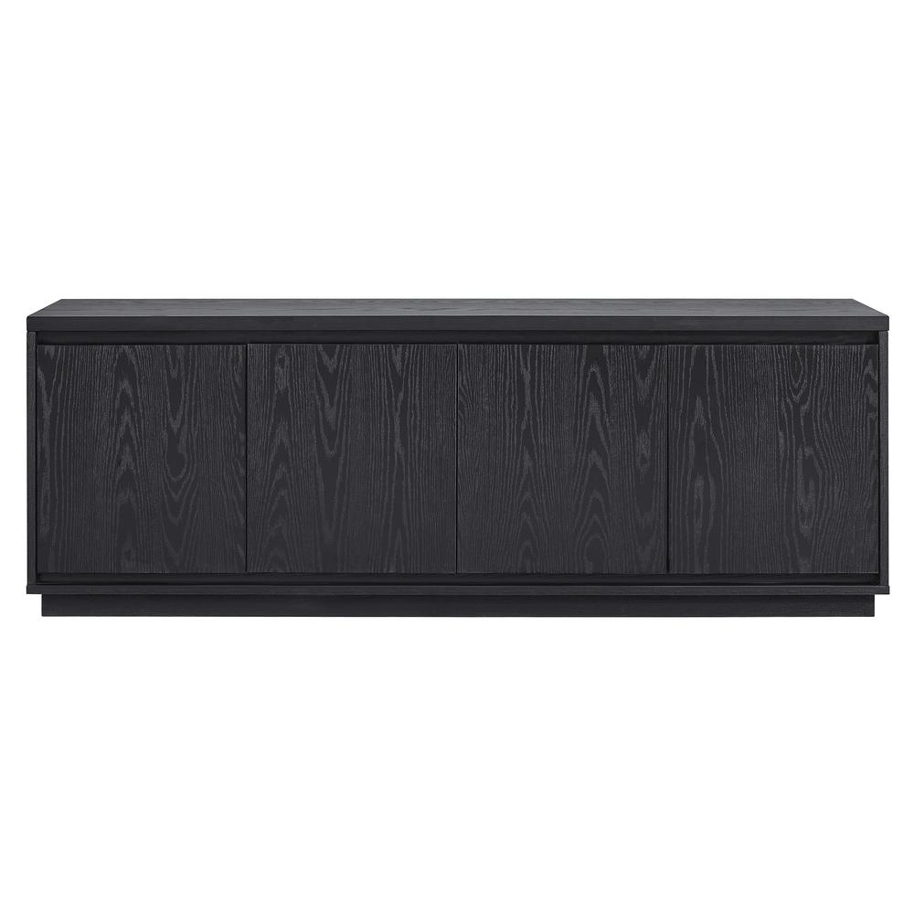 Presque Rectangular TV Stand for TV's up to 80" in Black Grain. Picture 3