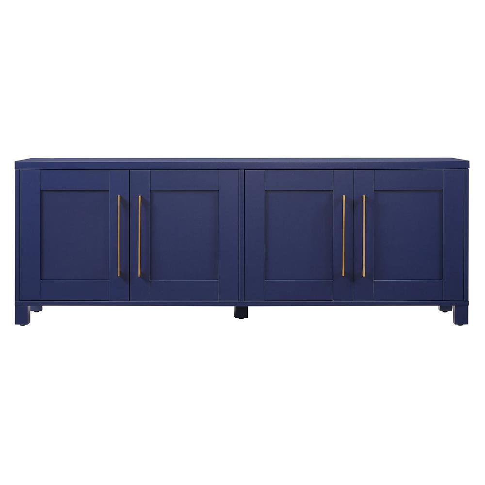 Chabot Rectangular TV Stand for TV's up to 75" in Dark Blue. Picture 3
