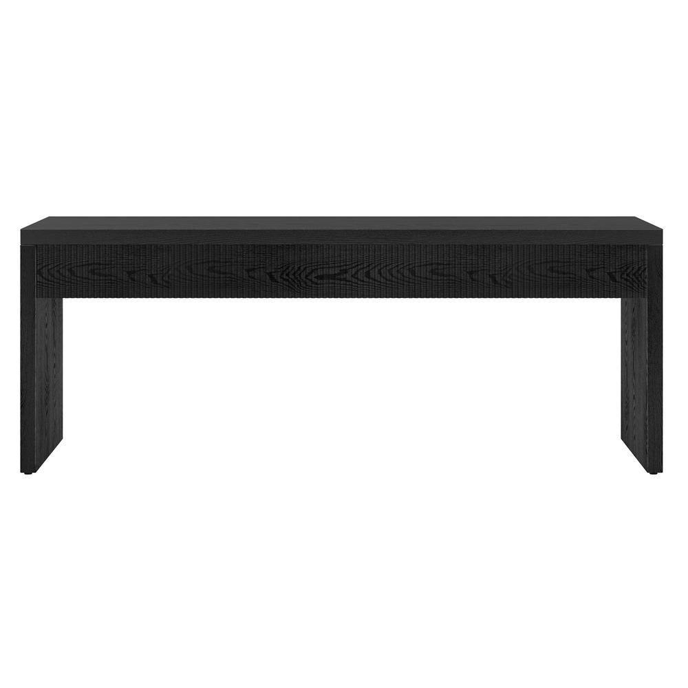 Lawrence 48" Wide Rectangular Coffee Table in Black Grain. Picture 3