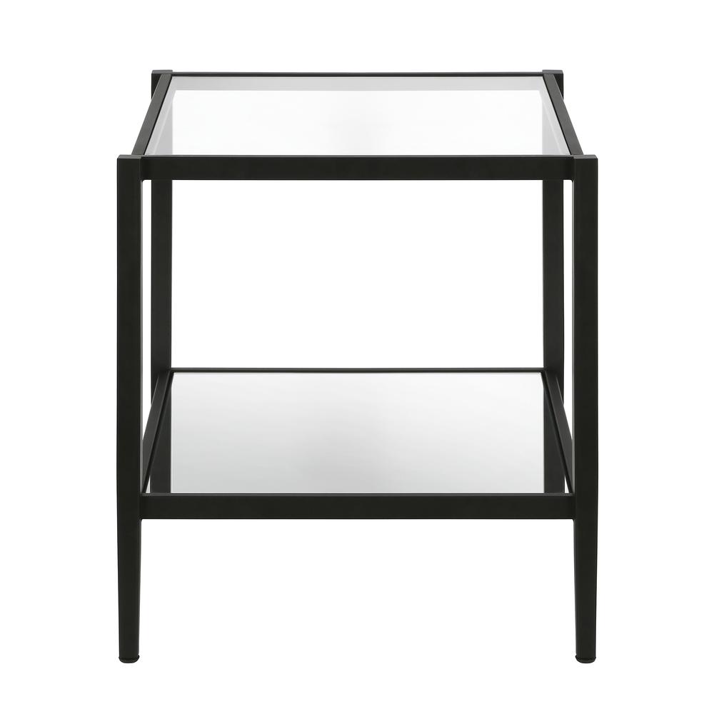Hera 20'' Wide Square Side Table in Blackened Bronze. Picture 3
