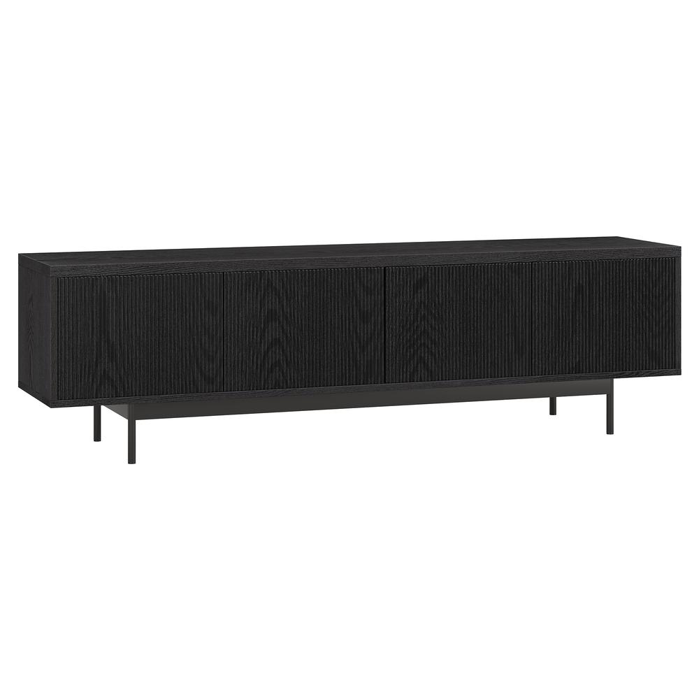 Whitman Rectangular TV Stand for TV's up to 75" in Black Grain. Picture 1
