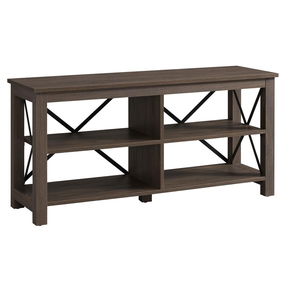 Sawyer Rectangular TV Stand for TV's up to 55" in Alder Brown. Picture 1