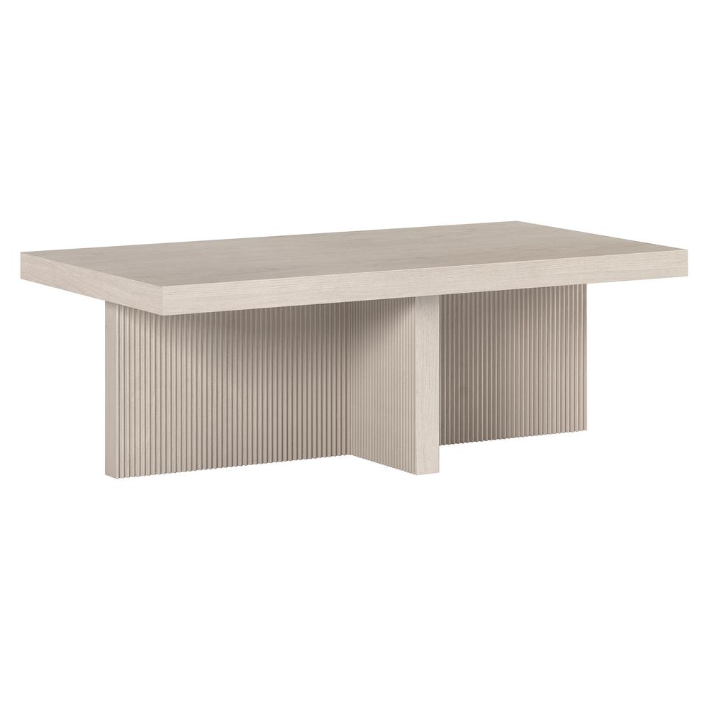 Holm 44" Wide Rectangular Coffee Table in Alder White. Picture 1