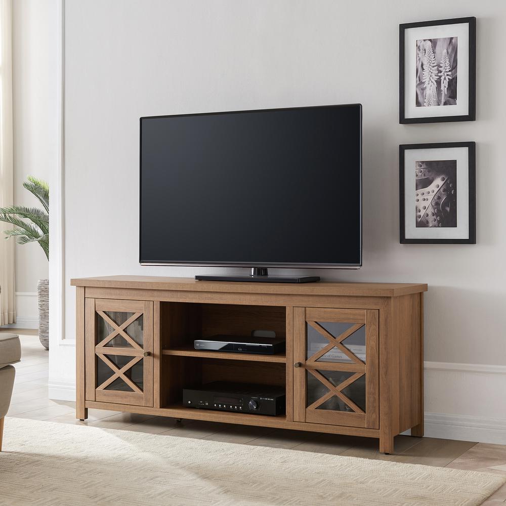 Colton Rectangular TV Stand for TV's up to 65" in Golden Oak. Picture 2