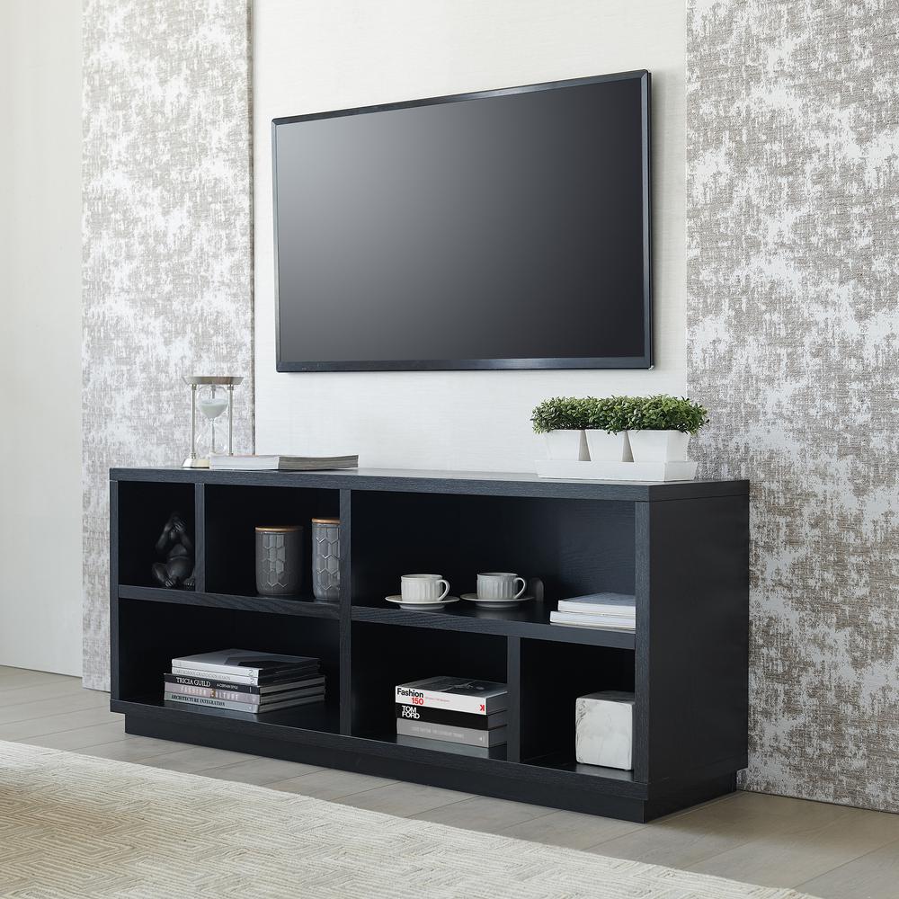 Bowman Rectangular TV Stand for TV's up to 65" in Black Grain. Picture 2