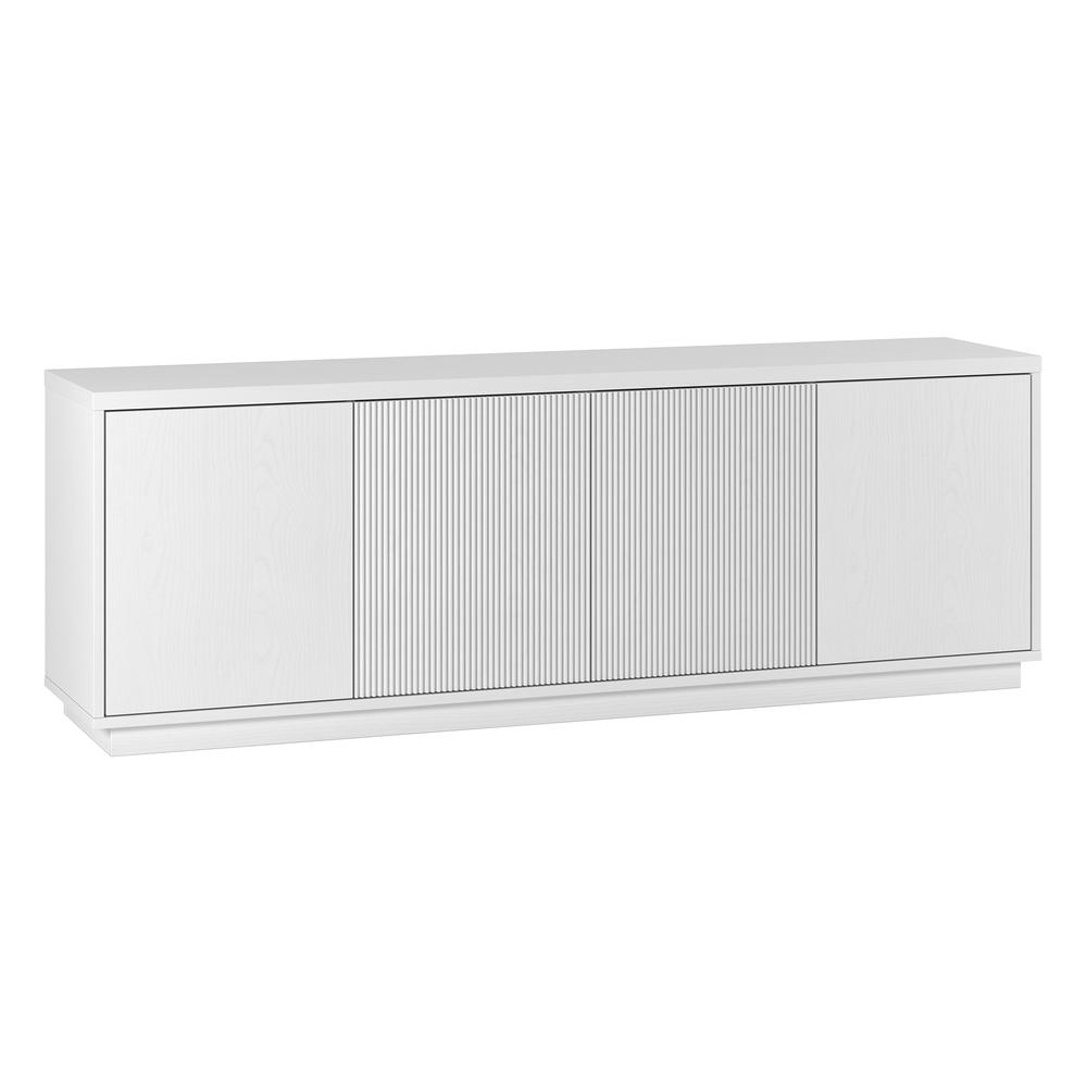 Norwell Rectangular TV Stand for TV's up to 75" in White. Picture 1