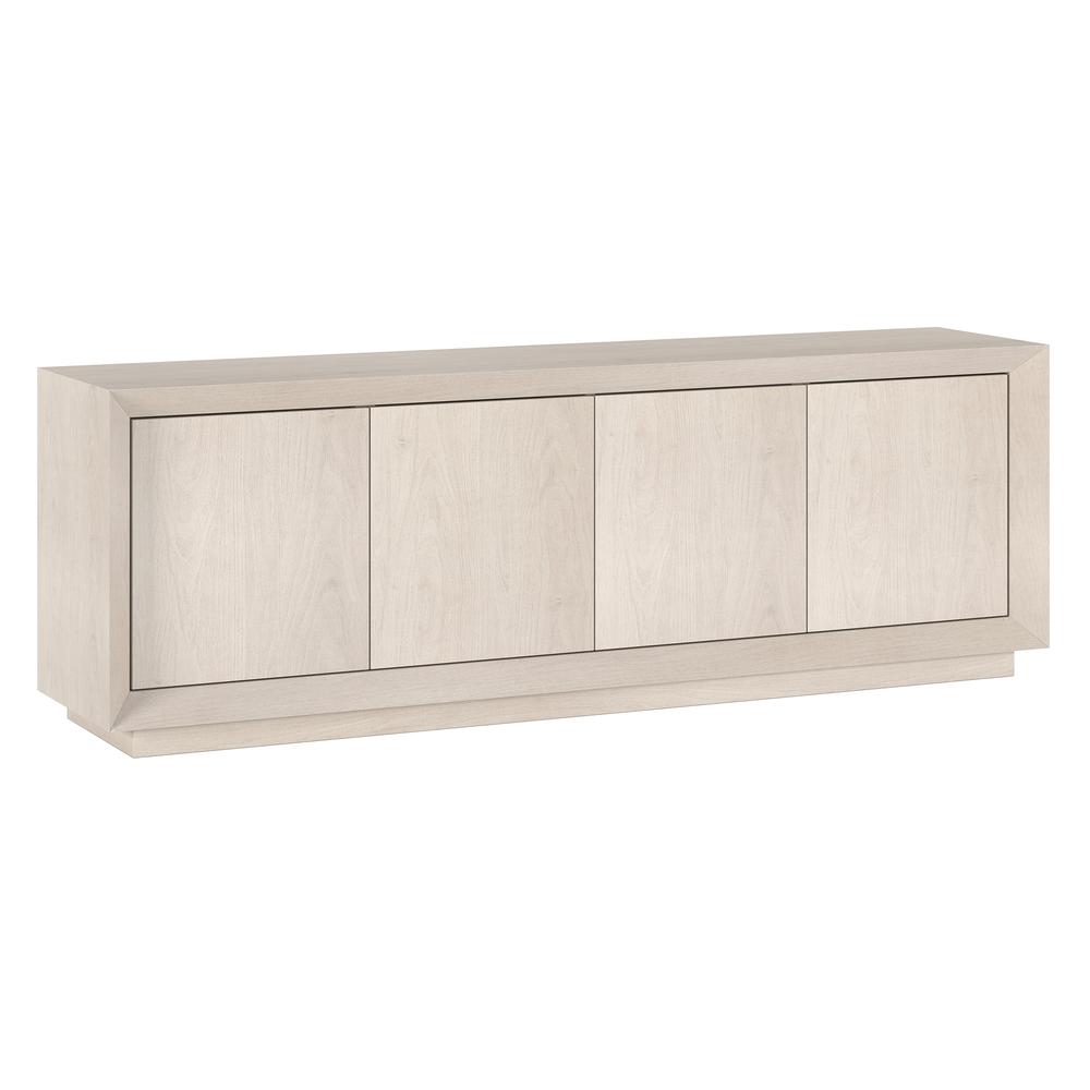Oswald Rectangular TV Stand for TV's up to 75" in Alder White. Picture 1