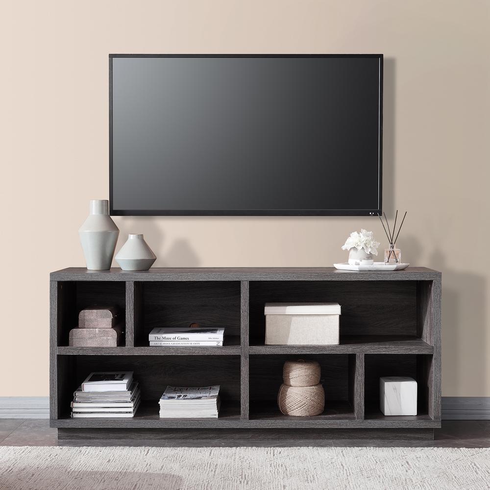 Bowman Rectangular TV Stand for TV's up to 65" in Burnished Oak. Picture 4