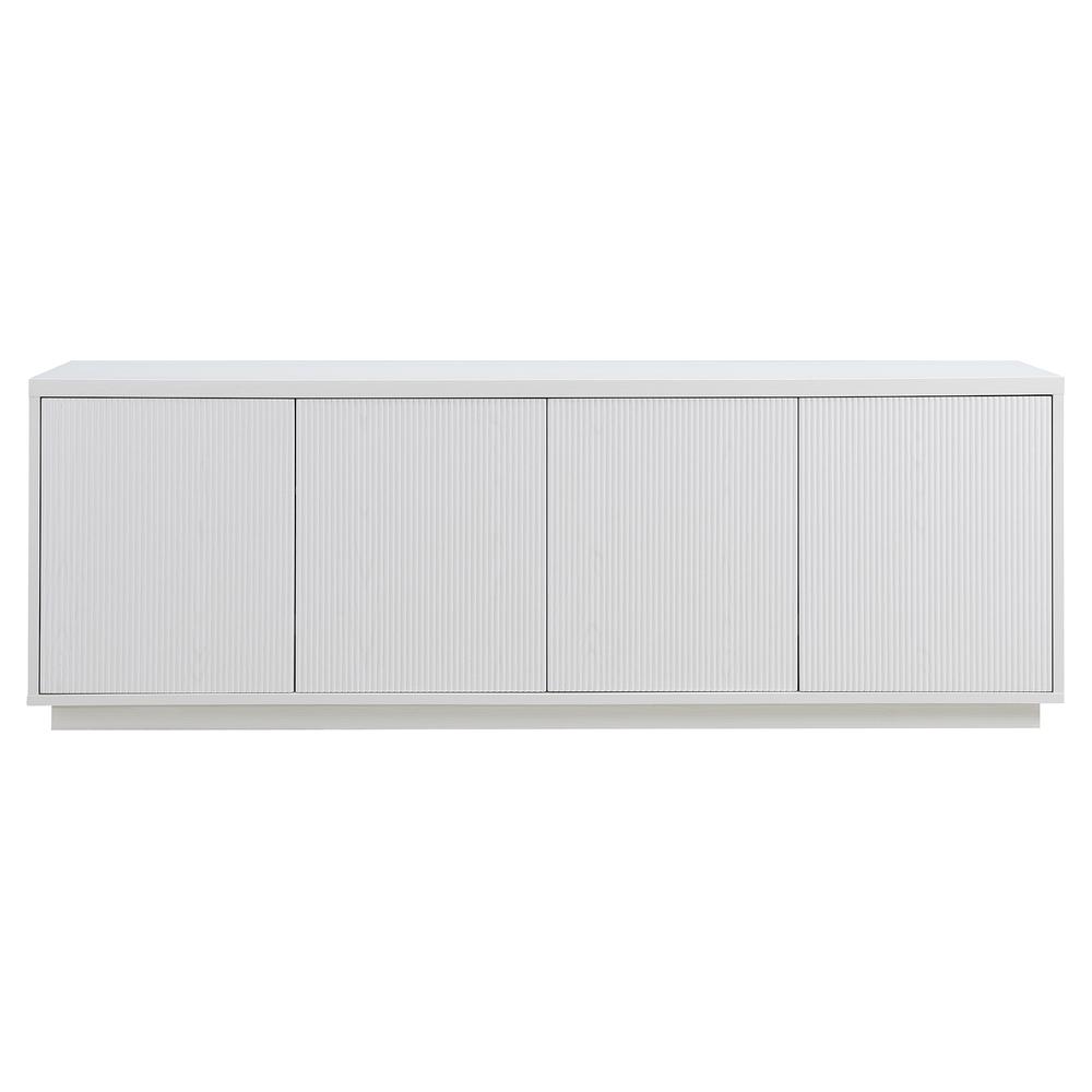 Hanson Rectangular TV Stand for TV's up to 75" in White. Picture 3