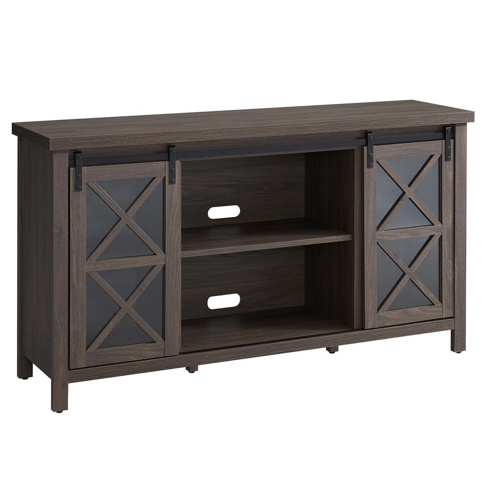 Clementine Rectangular TV Stand for TV's up to 65" in Alder Brown. Picture 1