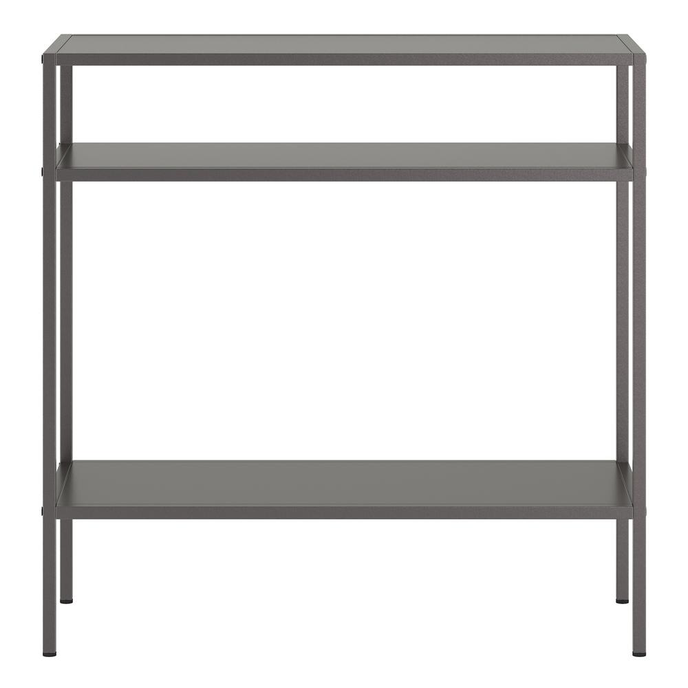 Ricardo 24'' Wide Rectangular Side Table in Gunmetal Gray. Picture 3