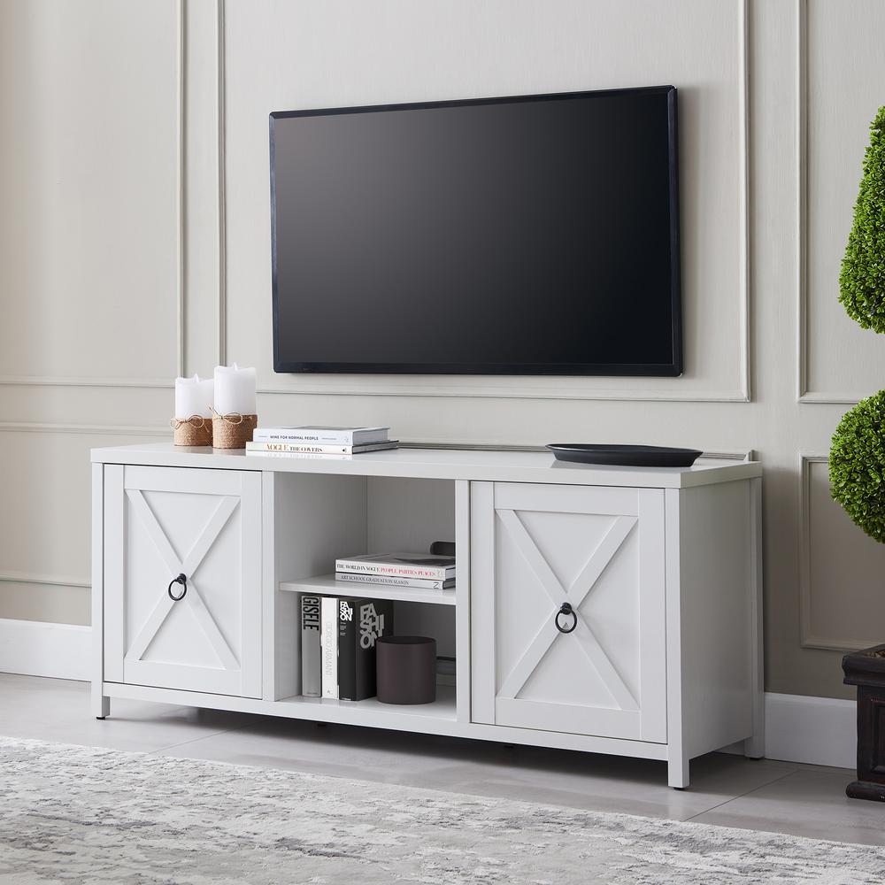 Granger Rectangular TV Stand for TV's up to 65" in White. Picture 2