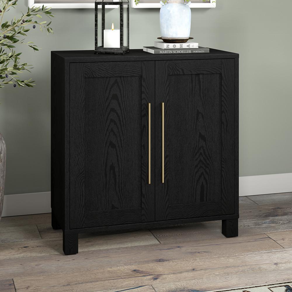 Chabot 28" Wide Rectangular Accent Cabinet in Black Grain. Picture 4