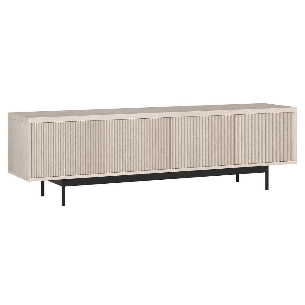Whitman Rectangular TV Stand for TV's up to 75" in Alder White. Picture 1