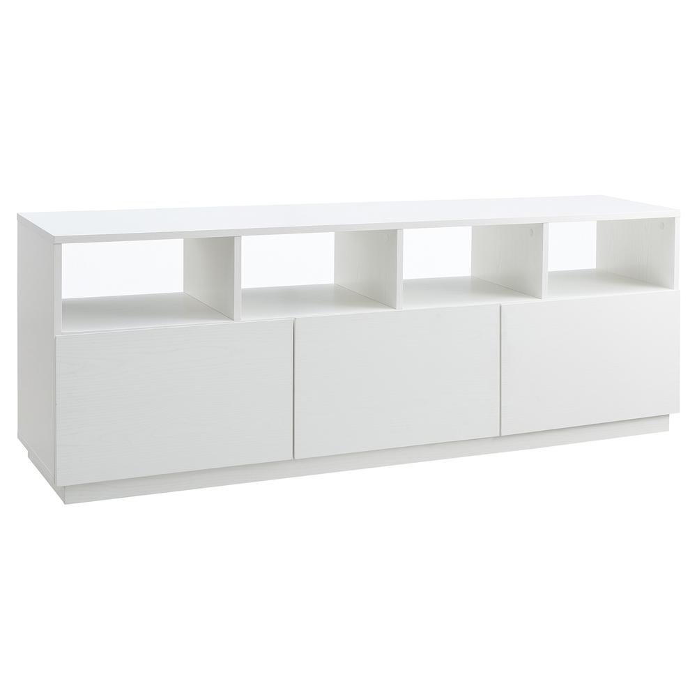 Cumberland Rectangular TV Stand for TV's up to 80" in White. The main picture.