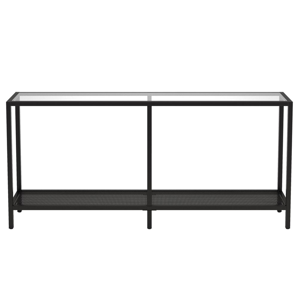 Rigan 64'' Wide Rectangular Console Table in Blackened Bronze. Picture 3