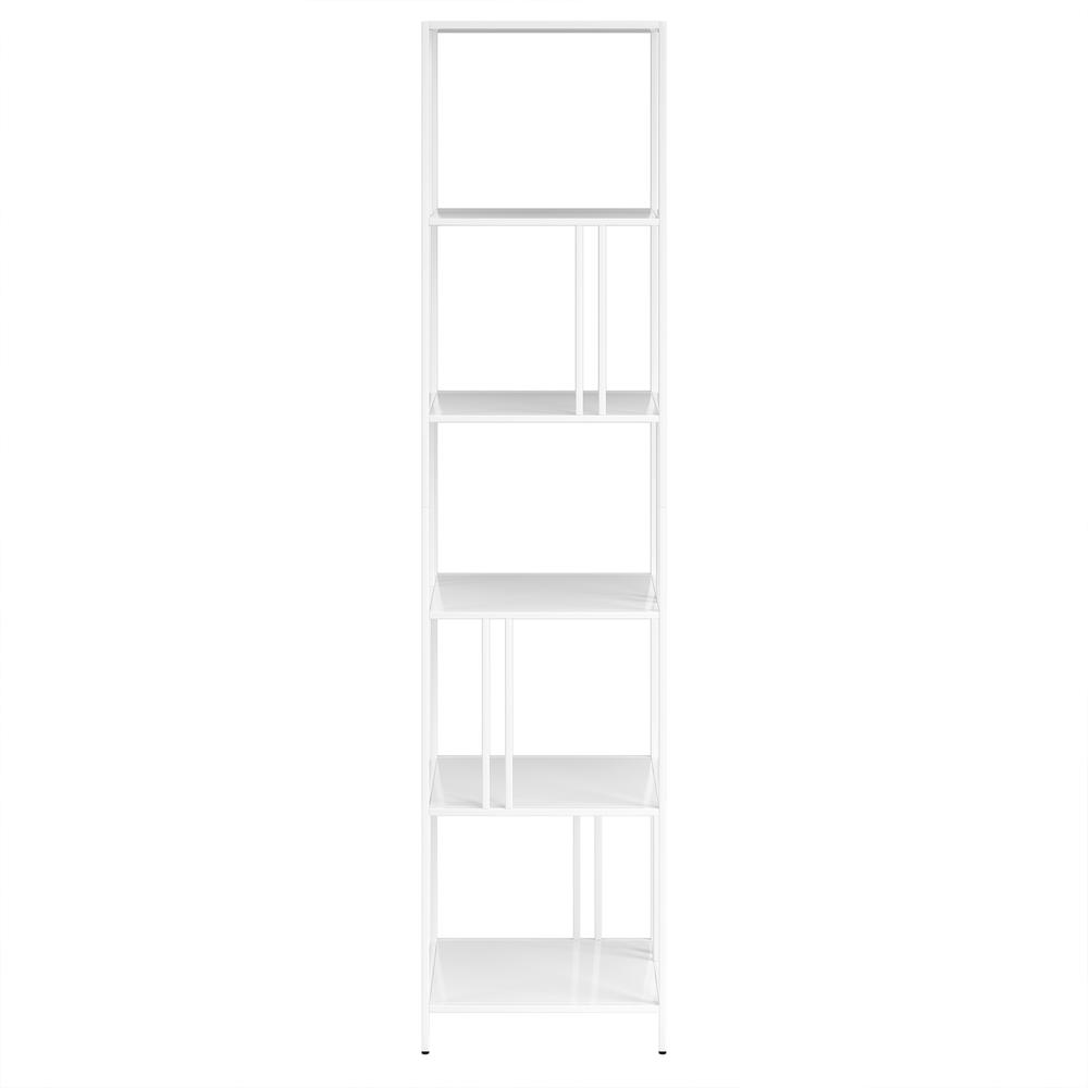 Cortland 18'' Wide Rectangular Bookcase in White. Picture 3