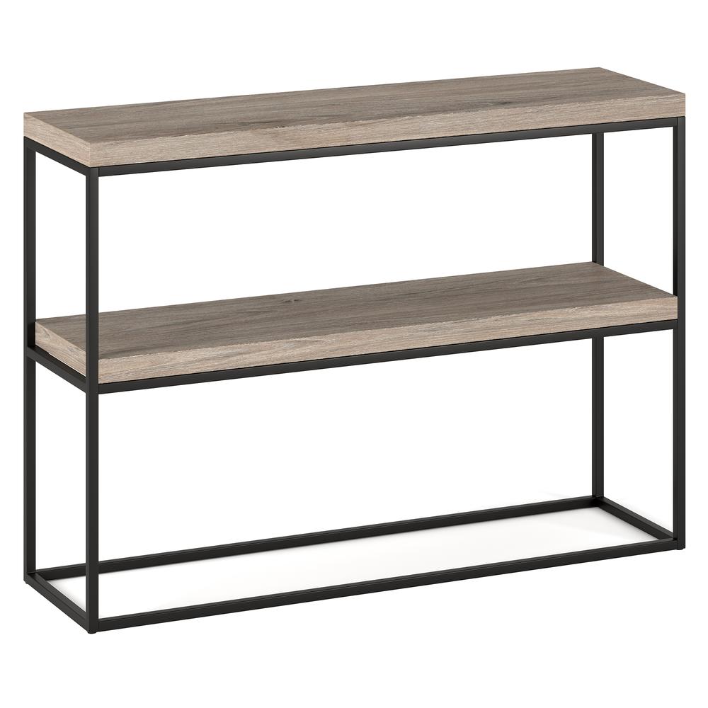 Edmund 42'' Wide Rectangular Console Table in Antiqued Gray Oak. Picture 1