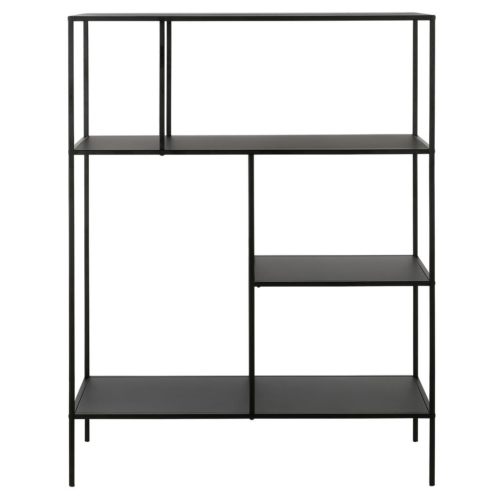 Winthrop 48'' Tall Rectangular Bookcase in Blackened Bronze. Picture 3