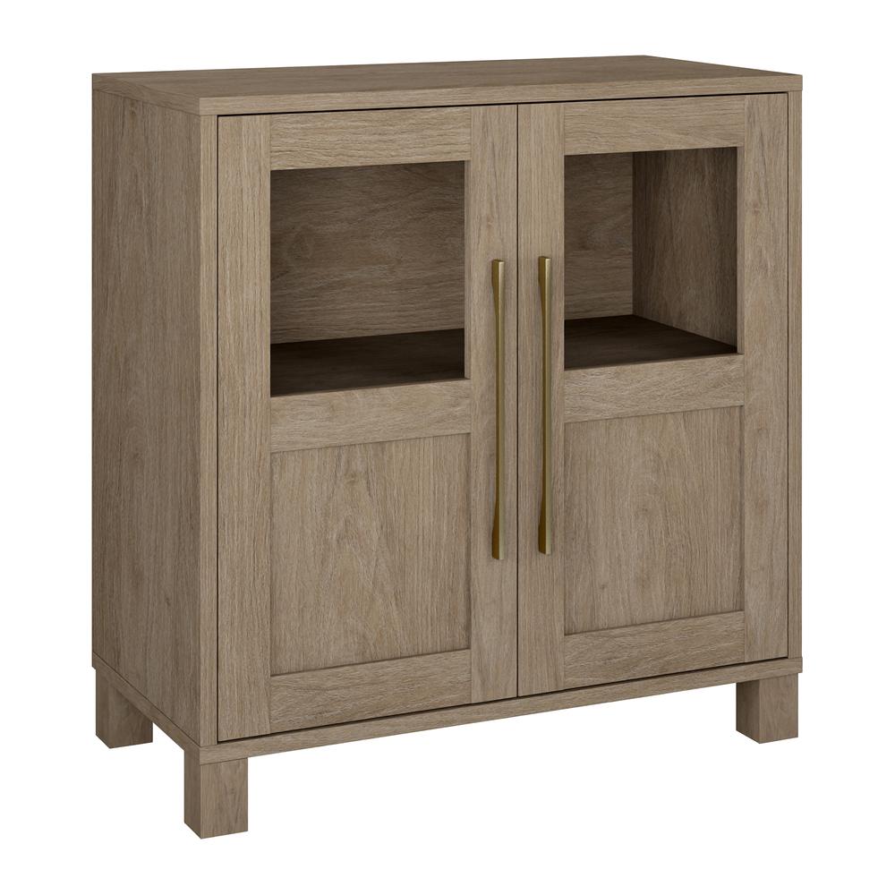 Holbrook 28" Wide Rectangular Accent Cabinet in Antiqued Gray Oak. Picture 2