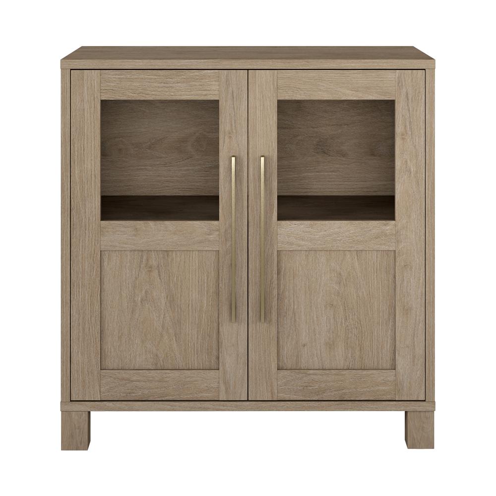 Holbrook 28" Wide Rectangular Accent Cabinet in Antiqued Gray Oak. Picture 1
