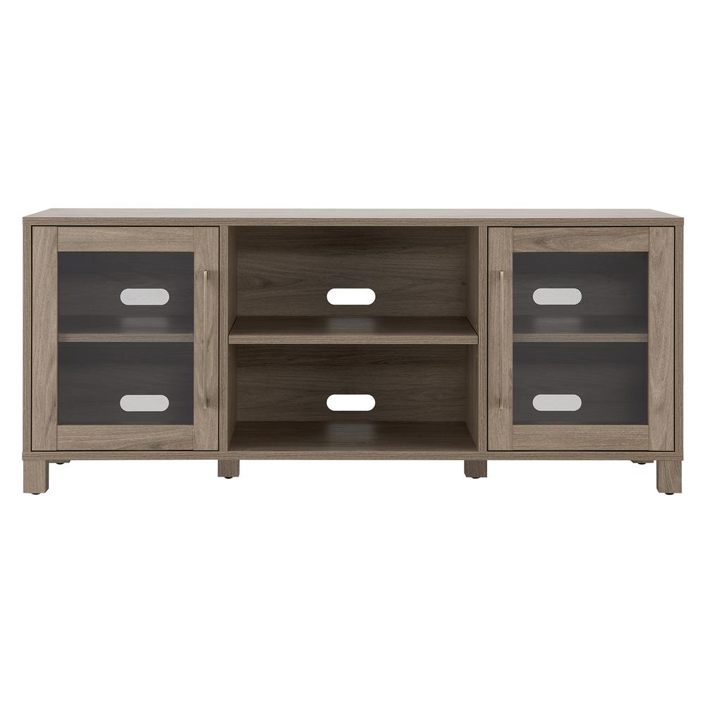 Quincy Rectangular TV Stand for TV's up to 65" in Antiqued Gray. Picture 2