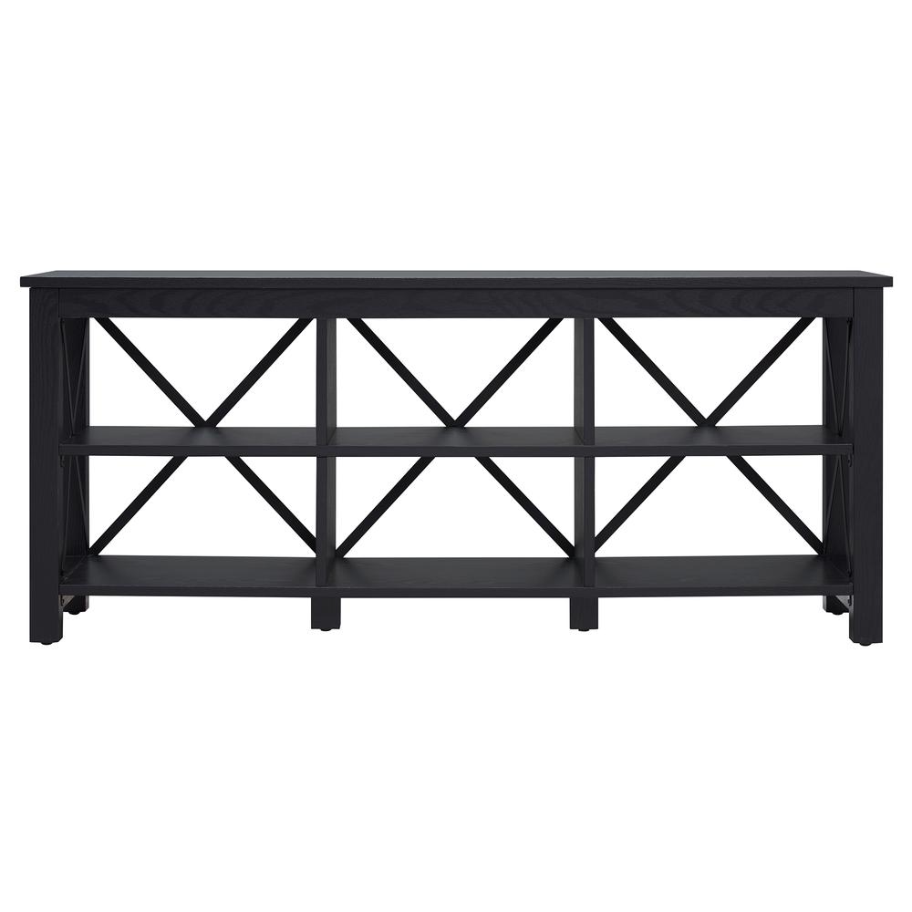 Sawyer Rectangular TV Stand for TV's up to 65" in Black. Picture 3