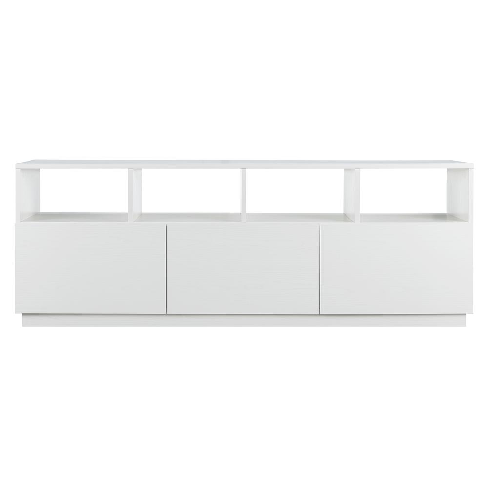Cumberland Rectangular TV Stand for TV's up to 80" in White. Picture 3